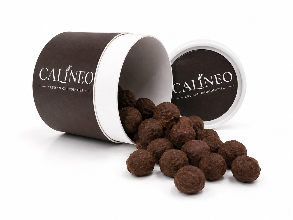 Dark Chocolate Caramelised Hazelnuts – Luxury Gourmet Tubes 80g