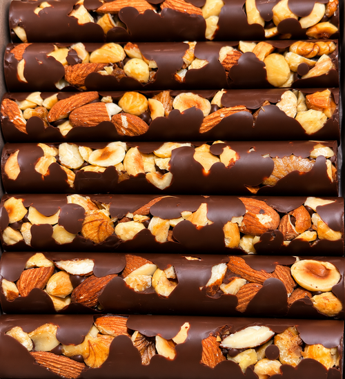 Dark Chocolate & Mixed Nut Snack Bars, Luxury Chocolate Snack Bar Selection – Box of 3