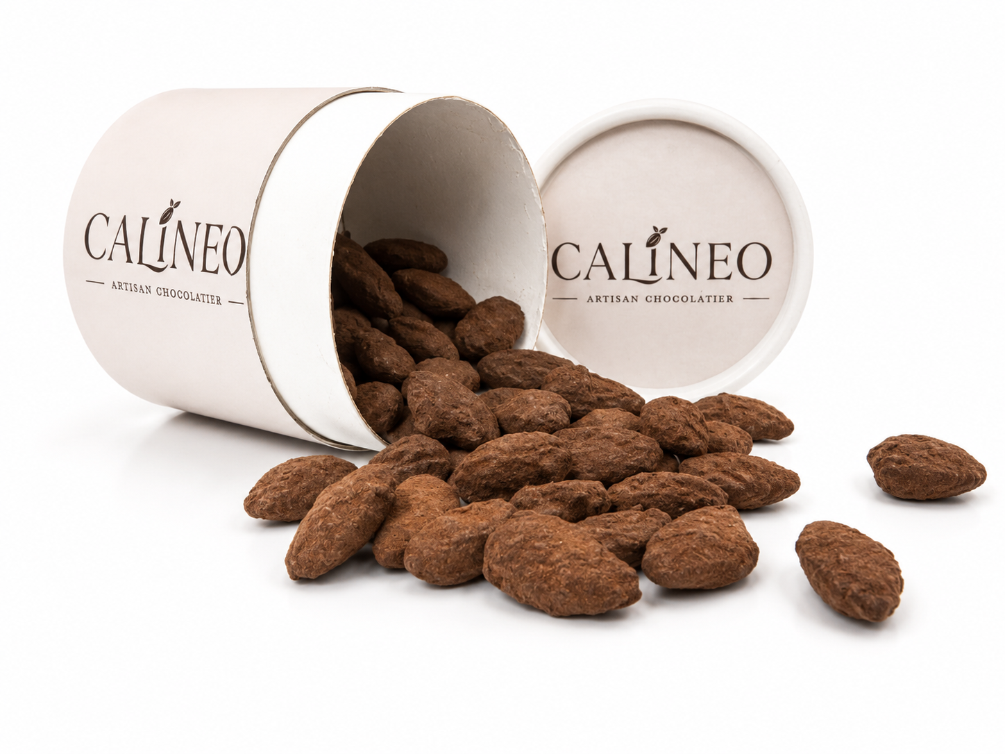 Calineo, Milk Chocolate Crystallised Almonds – Luxury Gourmet Tubes 80g