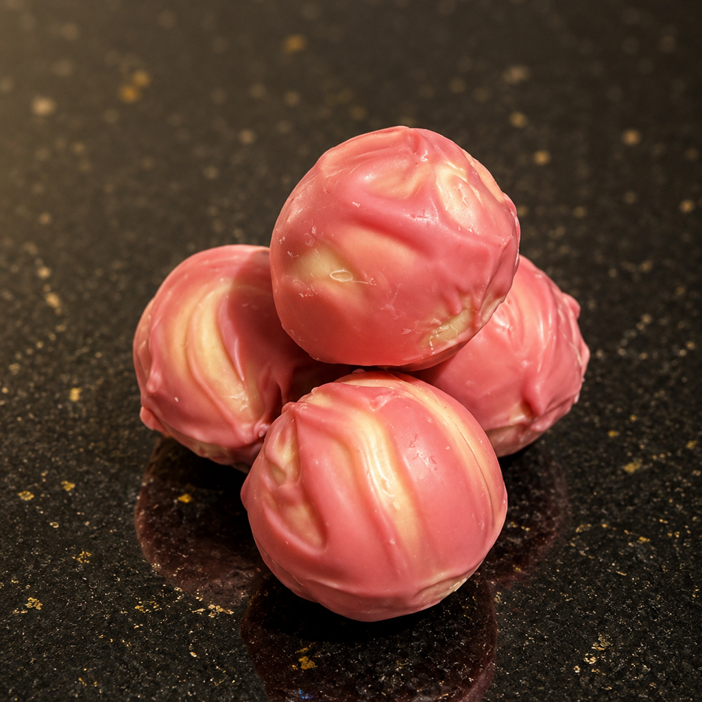 Ruby Chocolate, Raspberry & Champagne Truffles