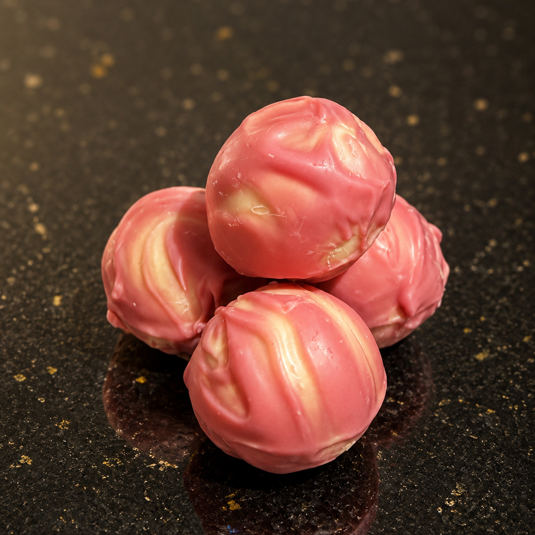Ruby Chocolate, Raspberry & Champagne Truffles