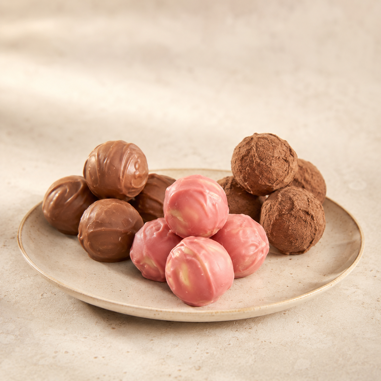 Ruby Chocolate, Raspberry & Champagne Truffles